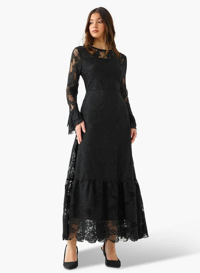 سبلاش فيڤ Lace Women Dress with Bell Sleeves